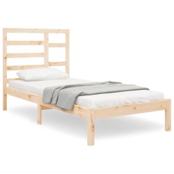 vidaXL Estructura de cama madera maciza 75x190 cm