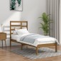 vidaXL Estructura de cama madera maciza marrón miel 100x200 cm vidaXL Estructura de cama madera maciza marrón miel 100x200 cm