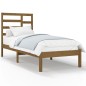 vidaXL Estructura de cama madera maciza marrón miel 100x200 cm vidaXL Estructura de cama madera maciza marrón miel 100x200 cm