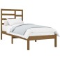 vidaXL Estructura de cama madera maciza marrón miel 100x200 cm vidaXL Estructura de cama madera maciza marrón miel 100x200 cm