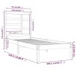 vidaXL Estructura de cama madera maciza marrón miel 100x200 cm vidaXL Estructura de cama madera maciza marrón miel 100x200 cm