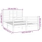 vidaXL Estructura de cama madera maciza 120x190 cm vidaXL Estructura de cama madera maciza 120x190 cm