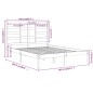 vidaXL Estructura de cama de madera maciza de pino gris 160x200 cm vidaXL Estructura de cama de madera maciza de pino gris 160x200 cm