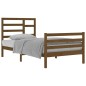 vidaXL Estructura de cama madera maciza marrón miel 100x200 cm vidaXL Estructura de cama madera maciza marrón miel 100x200 cm