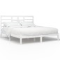 vidaXL Estructura de cama madera maciza blanca Super King 180x200 cm vidaXL Estructura de cama madera maciza blanca Super King 180x200 cm