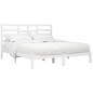 vidaXL Estructura de cama madera maciza blanca Super King 180x200 cm vidaXL Estructura de cama madera maciza blanca Super King 180x200 cm
