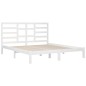 vidaXL Estructura de cama madera maciza blanca Super King 180x200 cm vidaXL Estructura de cama madera maciza blanca Super King 180x200 cm