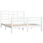 vidaXL Estructura de cama madera maciza king size blanca 150x200 cm