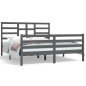 vidaXL Estructura de cama de madera maciza de pino gris 160x200 cm vidaXL Estructura de cama de madera maciza de pino gris 160x200 cm