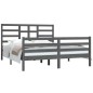 vidaXL Estructura de cama de madera maciza de pino gris 160x200 cm vidaXL Estructura de cama de madera maciza de pino gris 160x200 cm