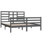 vidaXL Estructura de cama de madera maciza de pino gris 160x200 cm vidaXL Estructura de cama de madera maciza de pino gris 160x200 cm