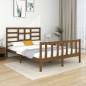 vidaXL Estructura de cama doble madera maciza marrón miel 120x190 cm