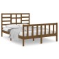 vidaXL Estructura de cama doble madera maciza marrón miel 120x190 cm