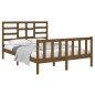 vidaXL Estructura de cama doble madera maciza marrón miel 120x190 cm
