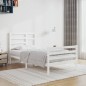 vidaXL Estructura de cama madera maciza de pino blanco 100x200 cm