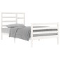 vidaXL Estructura de cama madera maciza de pino blanco 100x200 cm