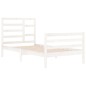 vidaXL Estructura de cama madera maciza de pino blanco 100x200 cm
