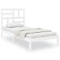 vidaXL Estructura de cama individual madera maciza blanco 90x190 cm vidaXL Estructura de cama individual madera maciza blanco 90x190 cm