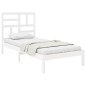 vidaXL Estructura de cama individual madera maciza blanco 90x190 cm vidaXL Estructura de cama individual madera maciza blanco 90x190 cm