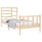 vidaXL Estructura de cama madera maciza 75x190 cm