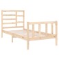 vidaXL Estructura de cama madera maciza 75x190 cm