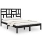 vidaXL Estructura de cama madera maciza de pino negro 120x200 cm vidaXL Estructura de cama madera maciza de pino negro 120x200 cm