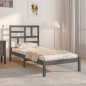 vidaXL Estructura de cama madera maciza de pino gris 90x200 cm vidaXL Estructura de cama madera maciza de pino gris 90x200 cm