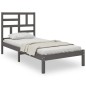 vidaXL Estructura de cama madera maciza de pino gris 90x200 cm vidaXL Estructura de cama madera maciza de pino gris 90x200 cm