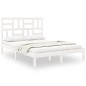 vidaXL Estructura de cama doble pequeña madera maciza blanca 120x190cm vidaXL Estructura de cama doble pequeña madera maciza blanca 120x190cm