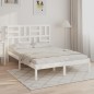 vidaXL Estructura de cama madera maciza King Size blanca 150x200 cm vidaXL Estructura de cama madera maciza King Size blanca 150x200 cm