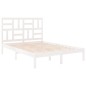 vidaXL Estructura de cama madera maciza King Size blanca 150x200 cm vidaXL Estructura de cama madera maciza King Size blanca 150x200 cm