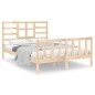 vidaXL Estructura de cama de matrimonio madera maciza 135x190 cm vidaXL Estructura de cama de matrimonio madera maciza 135x190 cm