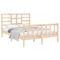 vidaXL Estructura de cama de matrimonio madera maciza 135x190 cm vidaXL Estructura de cama de matrimonio madera maciza 135x190 cm