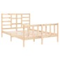vidaXL Estructura de cama de matrimonio madera maciza 135x190 cm vidaXL Estructura de cama de matrimonio madera maciza 135x190 cm