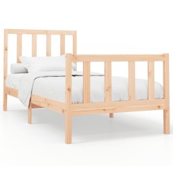 vidaXL Estructura de cama madera maciza de pino 100x200 cm