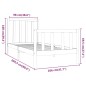 vidaXL Estructura de cama madera maciza de pino 100x200 cm vidaXL Estructura de cama madera maciza de pino 100x200 cm