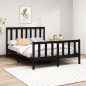 vidaXL Estructura de cama madera maciza de pino negro 120x200 cm vidaXL Estructura de cama madera maciza de pino negro 120x200 cm