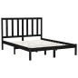 vidaXL Estructura de cama madera maciza king size negro 150x200 cm vidaXL Estructura de cama madera maciza king size negro 150x200 cm