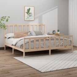 vidaXL Estructura de cama de madera maciza de pino 200x200 cm