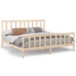 vidaXL Estructura de cama de madera maciza de pino 200x200 cm