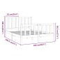 vidaXL Estructura de cama de madera maciza de pino blanco 160x200 cm vidaXL Estructura de cama de madera maciza de pino blanco 160x200 cm