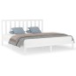 vidaXL Estructura de cama madera maciza blanco 200x200 cm vidaXL Estructura de cama madera maciza blanco 200x200 cm