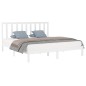 vidaXL Estructura de cama madera maciza blanco 200x200 cm vidaXL Estructura de cama madera maciza blanco 200x200 cm