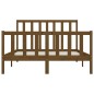 vidaXL Estructura de cama de madera maciza marrón miel 120x200 cm