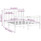 vidaXL Estructura de cama de madera maciza marrón miel 120x200 cm