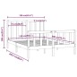 vidaXL Estructura de cama madera maciza 150x200 cm vidaXL Estructura de cama madera maciza 150x200 cm