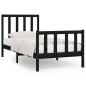 vidaXL Estructura de cama madera maciza negro 100x200 cm vidaXL Estructura de cama madera maciza negro 100x200 cm