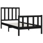 vidaXL Estructura de cama madera maciza negro 100x200 cm vidaXL Estructura de cama madera maciza negro 100x200 cm