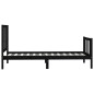 vidaXL Estructura de cama madera maciza negro 100x200 cm vidaXL Estructura de cama madera maciza negro 100x200 cm
