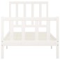 vidaXL Estructura de cama madera maciza blanco 90x200 cm vidaXL Estructura de cama madera maciza blanco 90x200 cm